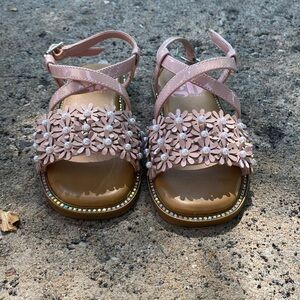 Selling these 10 sandals( pink, flowery, rhinestone)